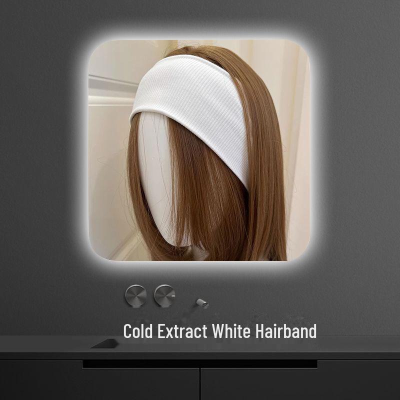 

Bella Style ~ Женская эластичная хлопковая фитнес-повязка на голову: Модный, спортивный, универсальный и впитывающий пот трикотажный дизайн. белый