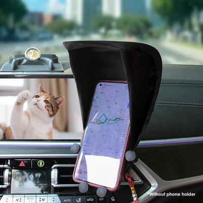 Cell Phone Sun Visor Glare Blocking Phone Stand Sun Shade Car Phone Heat Isolation Umbrella Auto Interior Accessories