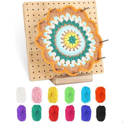 Häkelblockierbrett-Set aus Bambus mit Stiften – unverzichtbares Bastelzubehör für Enthusiasten