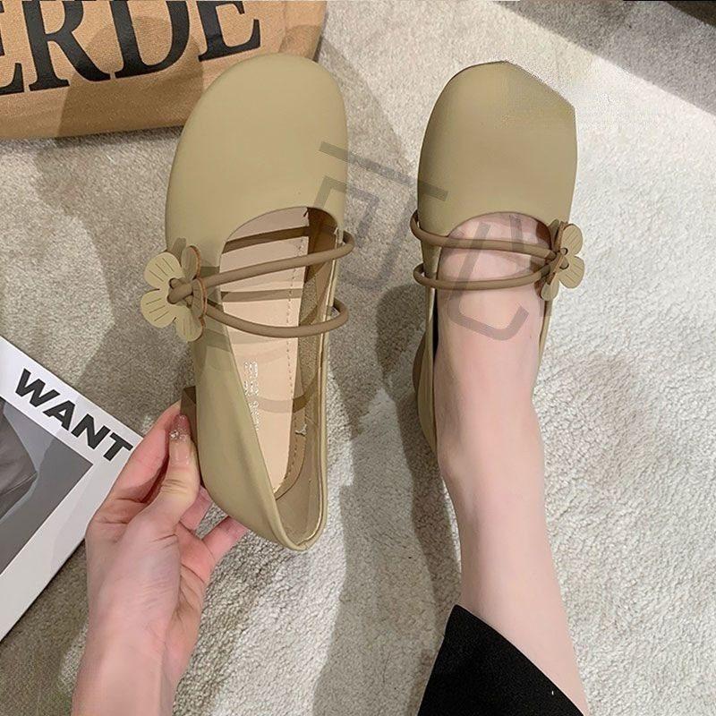 

Мэри одинарные туфли женские летние новые редкие туфли фея темперамент педаль мягкая подошва плоская подошва бини туфли 35 хаки