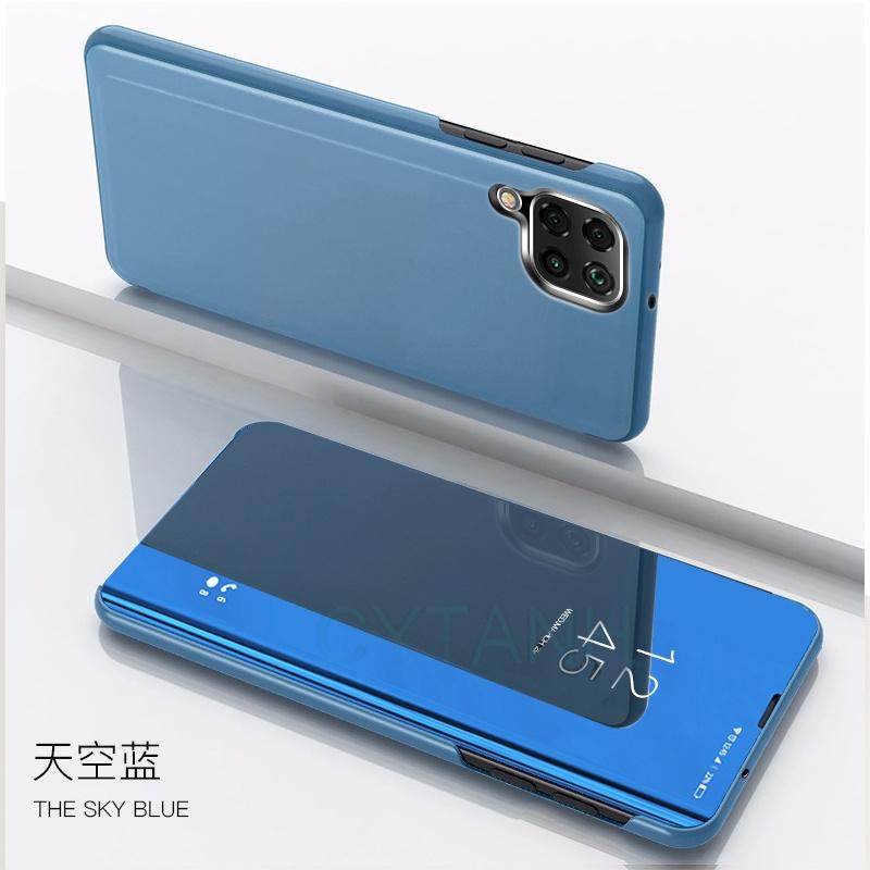 Funda For Samsung Galaxy A12 A22 A32 A52 A52s Case PU Leather Smart Mirror Flip Stand Phone Case For Galaxy M32 4G 5G Back Cover
