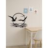 Metal Wall Art Sea Sunrise Seagull Home Decor Modern Waterproof Rustproof Gift