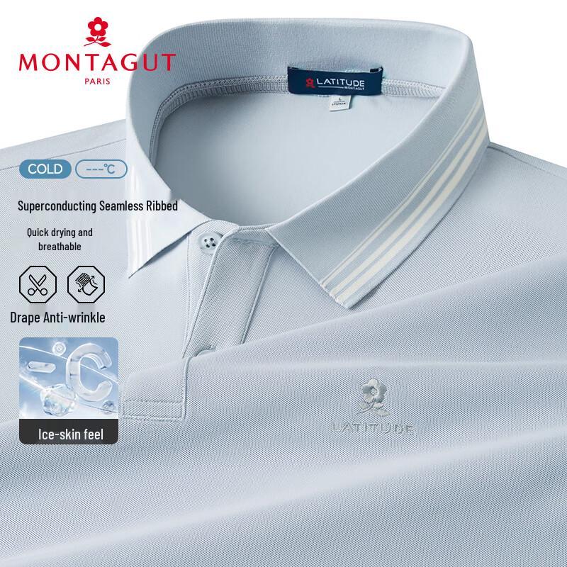 MONTAGUT Men's Short Sleeve Quick-Dry Polo Shirt