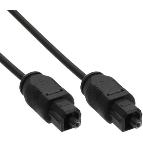 Câble audio Toslink mâle/mâle 15m - INLINE - Fibre optique - Noir
