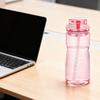 Water Bottle Outdoor Sports Water Bottle Plastic Fitness Water Bottle Extra Large Capacity Kettle with Double Straws