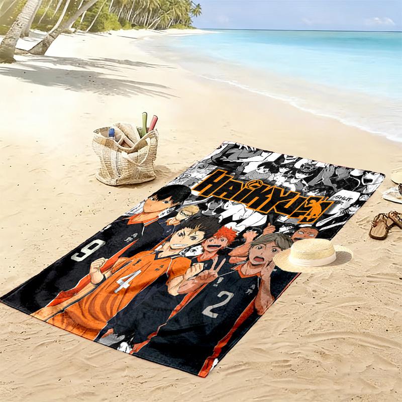 Haikyu 2D Flat Print Beach Towel, Large Soft Quick Dry Towel for Beach Camping Swimming.NSTJ0928072