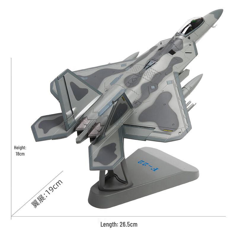 F-22 Fighter Jet Alloy Model