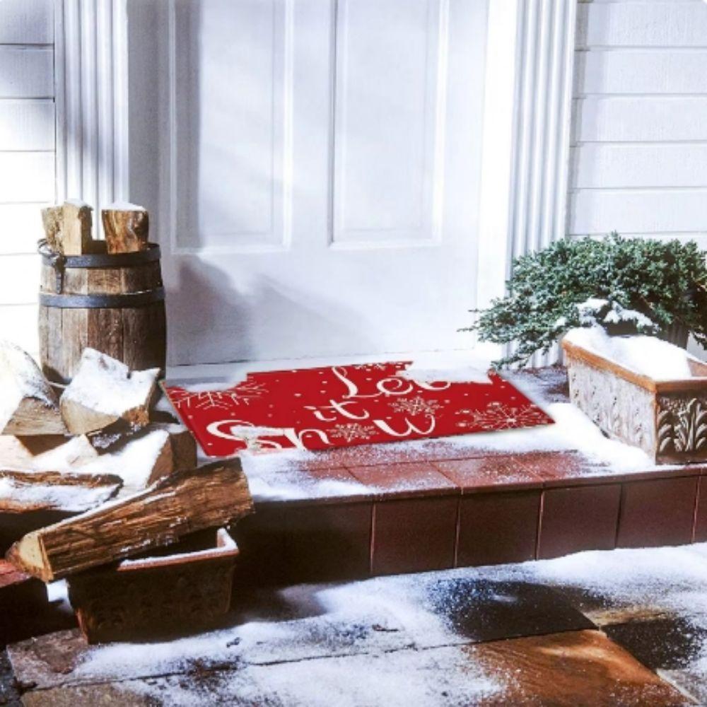 Weihnachtsdekoration Fußmatte Frohe Weihnachten Wichtel Elch Teppich Innenbereich Außenbereich Bodenmatte Feiertag Heimdekoration