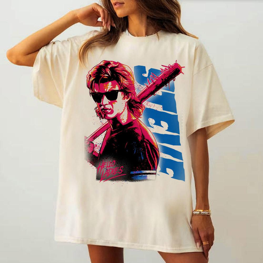 Will Byers Top Tees Teen Retro Hip Hop Korean Clothes Classic Vintage 80s Tshirt Grunge Pastel Punk Breathable 80s Streetwear