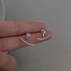 1 Pair Rhinestone Earrings for Women, Cubic Zirconia Stud Earrings, Lightweight Cartilage Helix Earring Jewelry