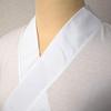 [Stylish Kimono Iroha] T-shirt and Half-Length Undergarment for Women, White, with Collar, 100% Cotton (LL)