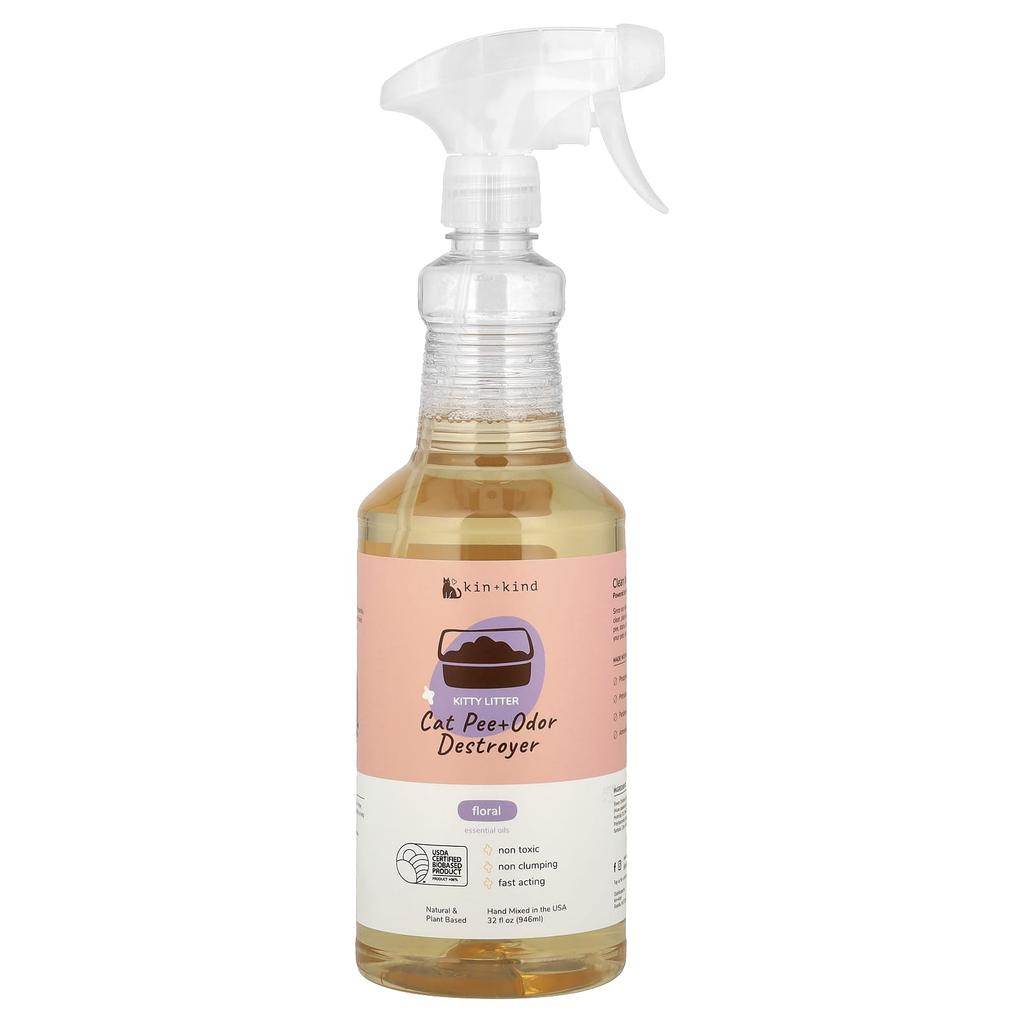 Kin+Kind, Kitty Litter, Cat Urine + Odor Remover, Floral Scent, 354Ml(32Fl Oz)