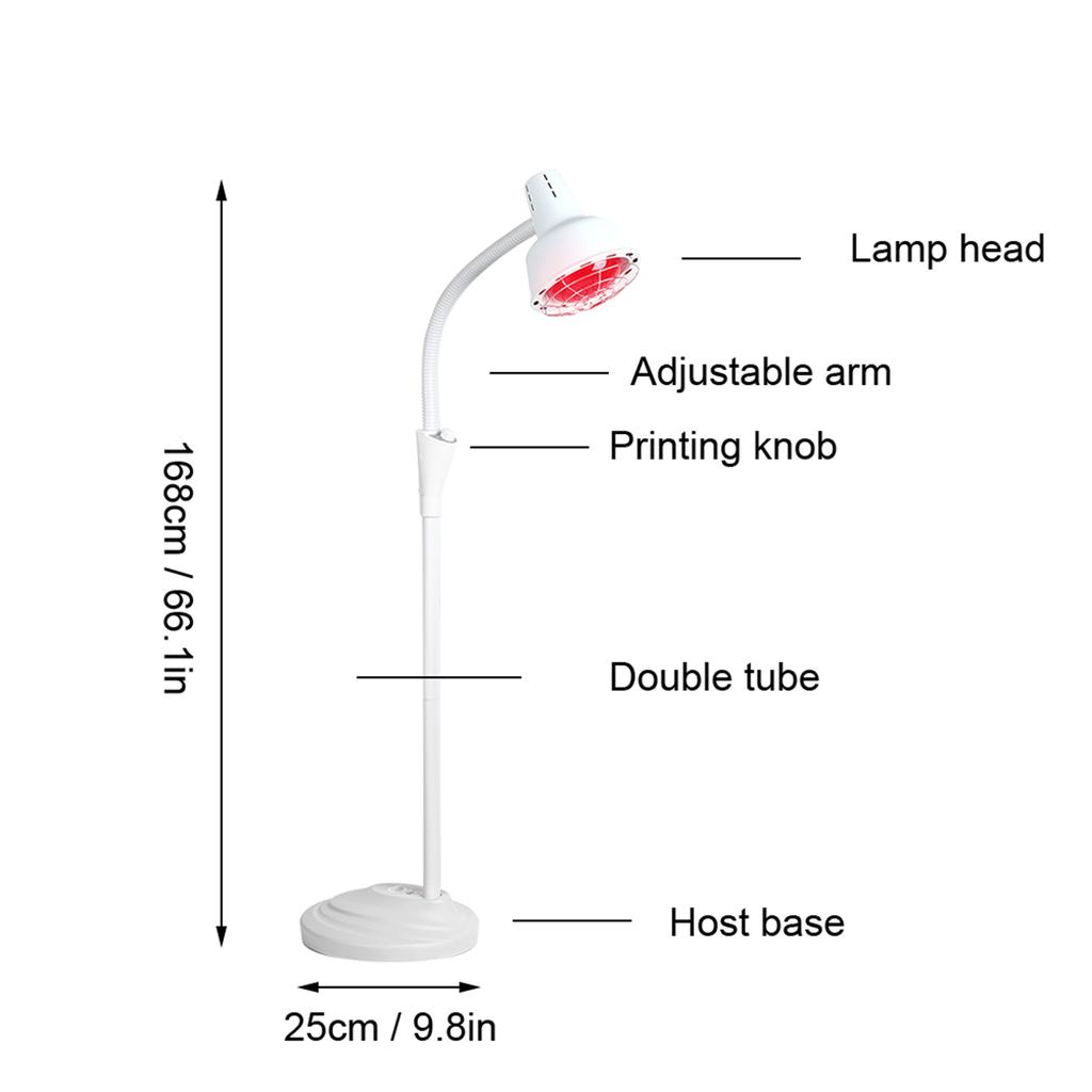Adjustable Infrared Light Heating Therapy Floor Stand Beauty Treatment Lamp