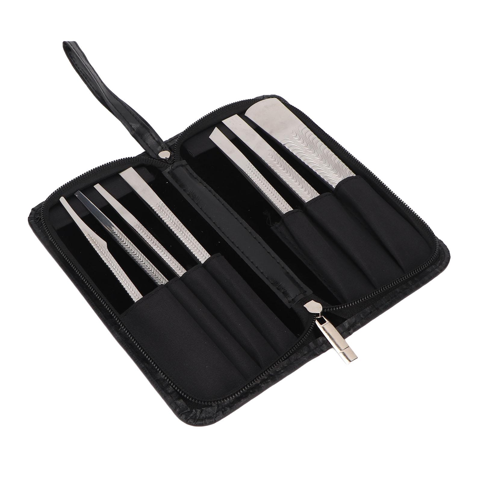 

7 шт., профессиональный набор ножей для педикюра, отшелушивающий скребок, набор инструментов для ногтей с футляром для хранения