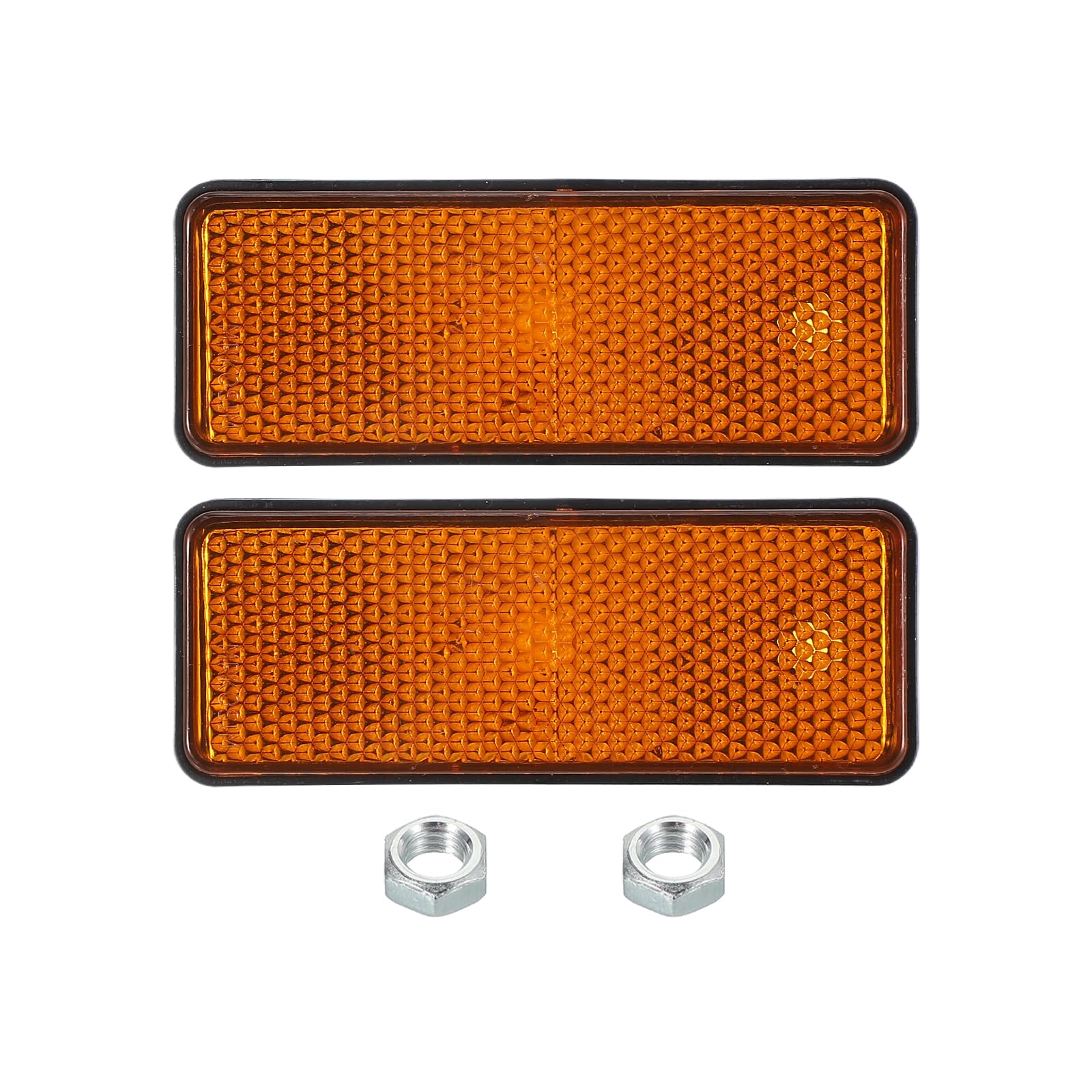 

PATIKIL Прямокутний Задній Світловідбивач, Набір з 2 Світловідбивачі Попереджувальні Світловідбивачі Пластик 3.46 x 1.34 x жовтий