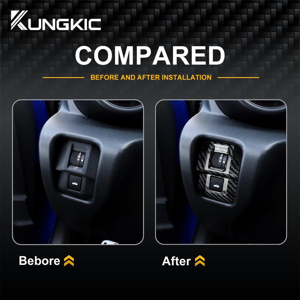 Real Hard Carbon Fiber For Subaru BRZ Toyota GR86 2025 2025 2025 2025 Air Conditioner Button Sticker Trunk Switch Interior Trim