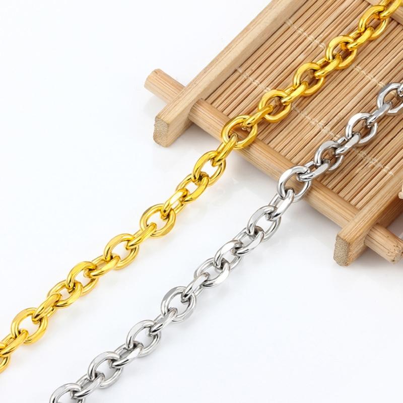 Versatile Stainless Steel Rolo Chain Bulk Jewelry Making Components for Men and Women Necklace Creations Supplies