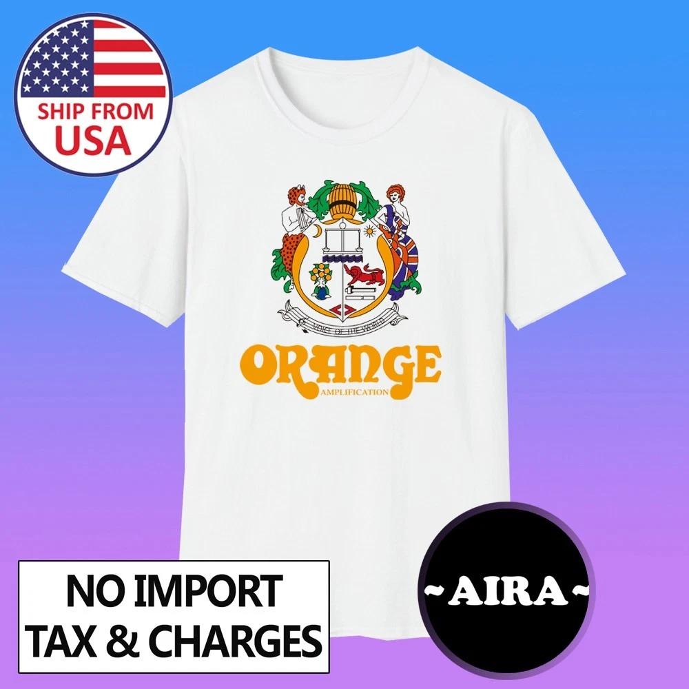 Orange Amplification Men s White Size S-5XL 4XL