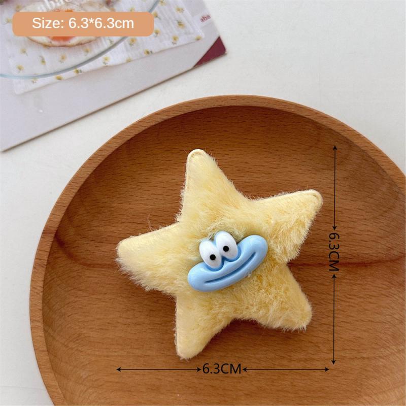 1/3/5Pcs Autumn Winter Hair Clips For Girl Woman Waterdrop Square Barrettes Solid Color Faux Fur BB Hairpins Soft Hair Accessory