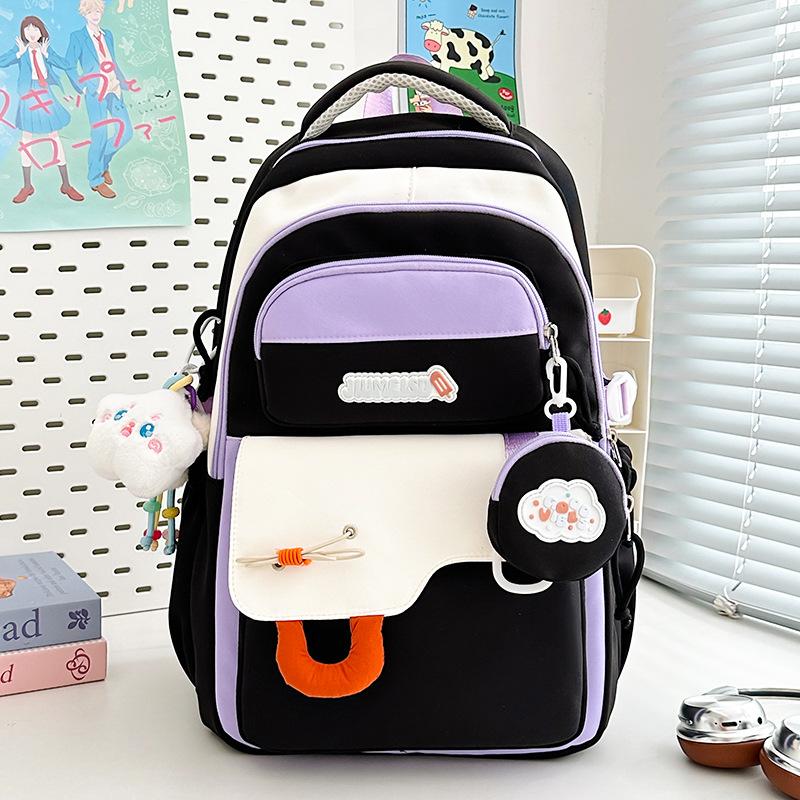 for women, contrasting colors, casual and versatile men's and women's large-capacity backpack, lightweight burden-reducing backpack