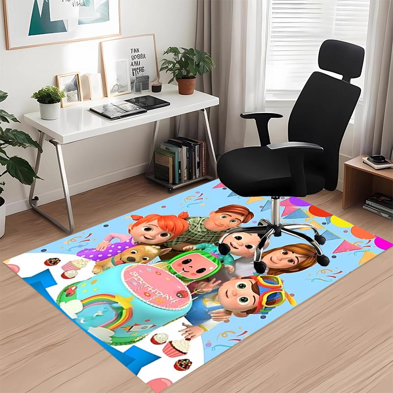 Cocomelon Printed Carpetrugfor Office Chair Living Room Bedroom Kitchen Room Decor Gifts