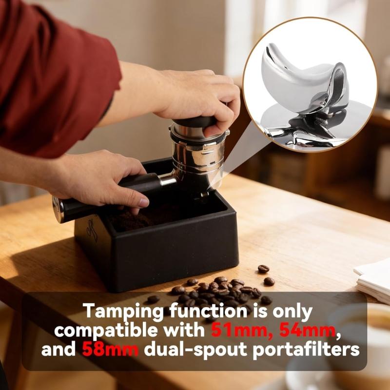 Coffee Knock Box Minimalist Coffee Knock Box Silicone Waste Grounds Bin Tamper Holder for Espresso Accessories