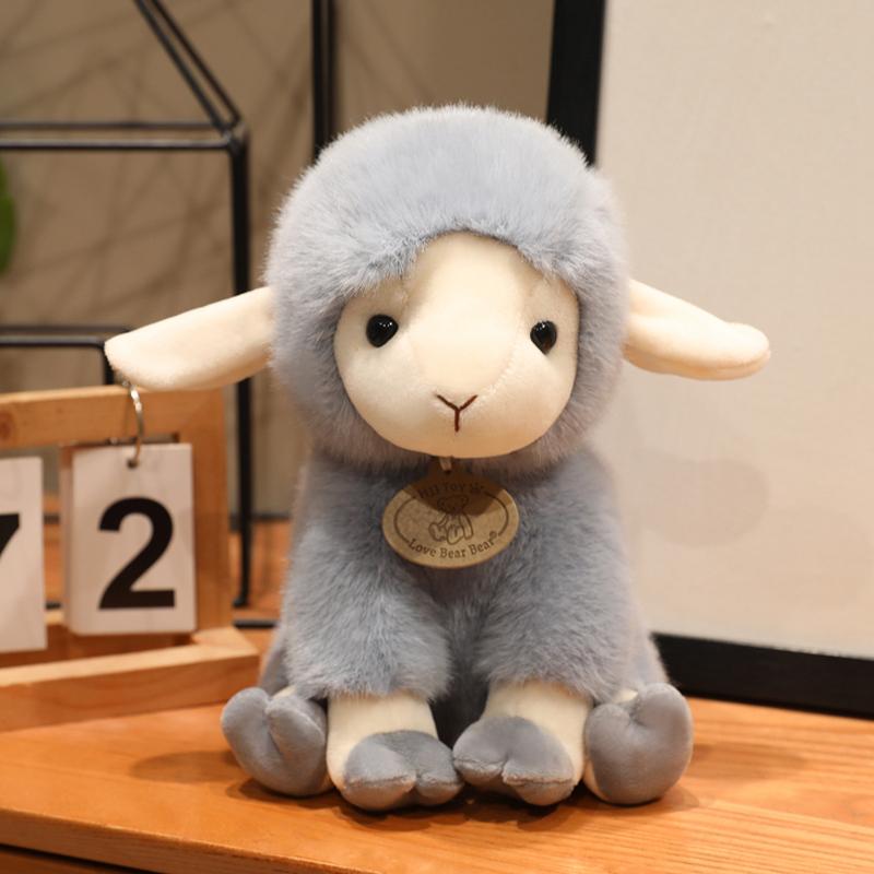 11/17/23cm Cute Cloud Sheep Plush Toy Realistic Sheep Plush Doll Lamb Small Size Backpack Pendant Decor Gift For Boy Girl