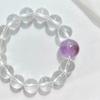 High Quality 12-15Mm Natural White Crystal Amethyst Design Bracelet Bracelet