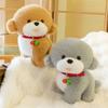 Soft Red Bell Puppy Dolls PP Cotton Stuffed Animals Puppy Doll  Kids Gifts