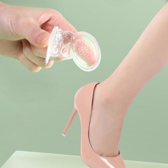 Yousheng Heel Grips Soft Silicone Cushions Heel Pads with Anti-Slip Texture Invisible Heel Pads Foot Wear for High-heeled