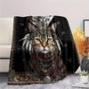 1PC Adorned Wild Sovereign Print FlAannel Blanket, High quality Comfortable for All Seasons, Home Decor, Warmth and Comfort