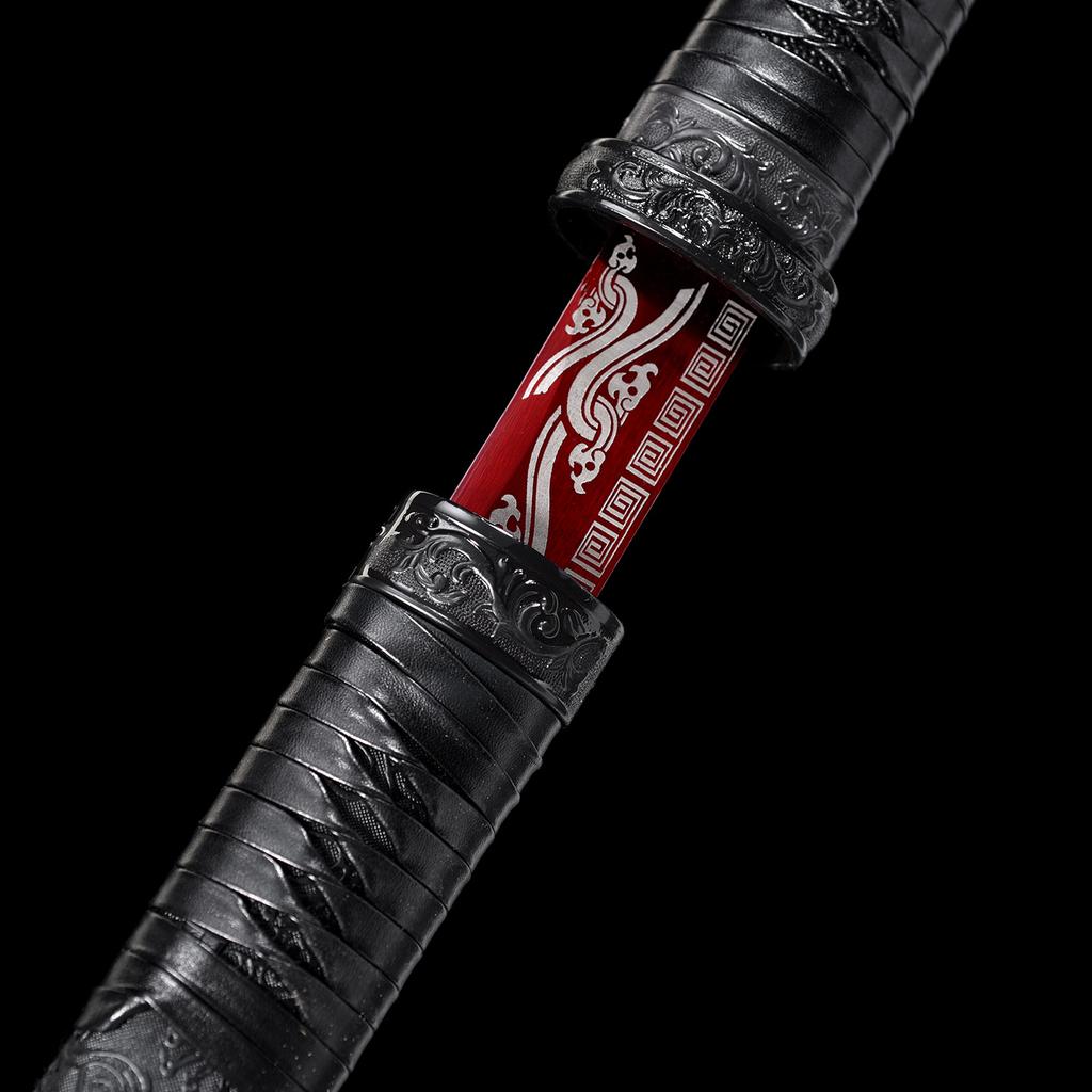 Longquan Tanghengdao Manganese Steel Integrated Dragon Bone Tangdao Scenic Area Longquan Treasure Sword with Sheath Unsharpened Sword