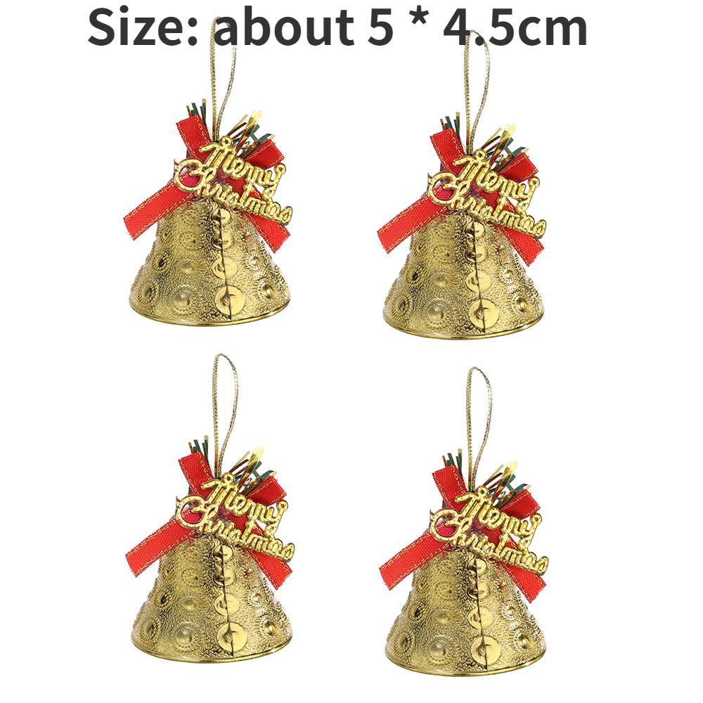 4 Stück Weihnachtsglocken Ornamente Zur Dekoration Klingelglocken Für Bastelarbeiten Perlen Dekorationen Für Weihnachtsbaum Spielzeug DIY Dekoration