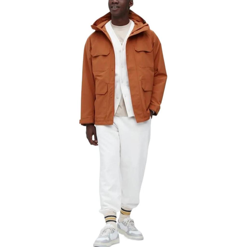 UNIQLO Waterproof Windproof Windbreaker Jacket Men's Bright Orange (Unisex) Windbreaker Jackets 453848 24