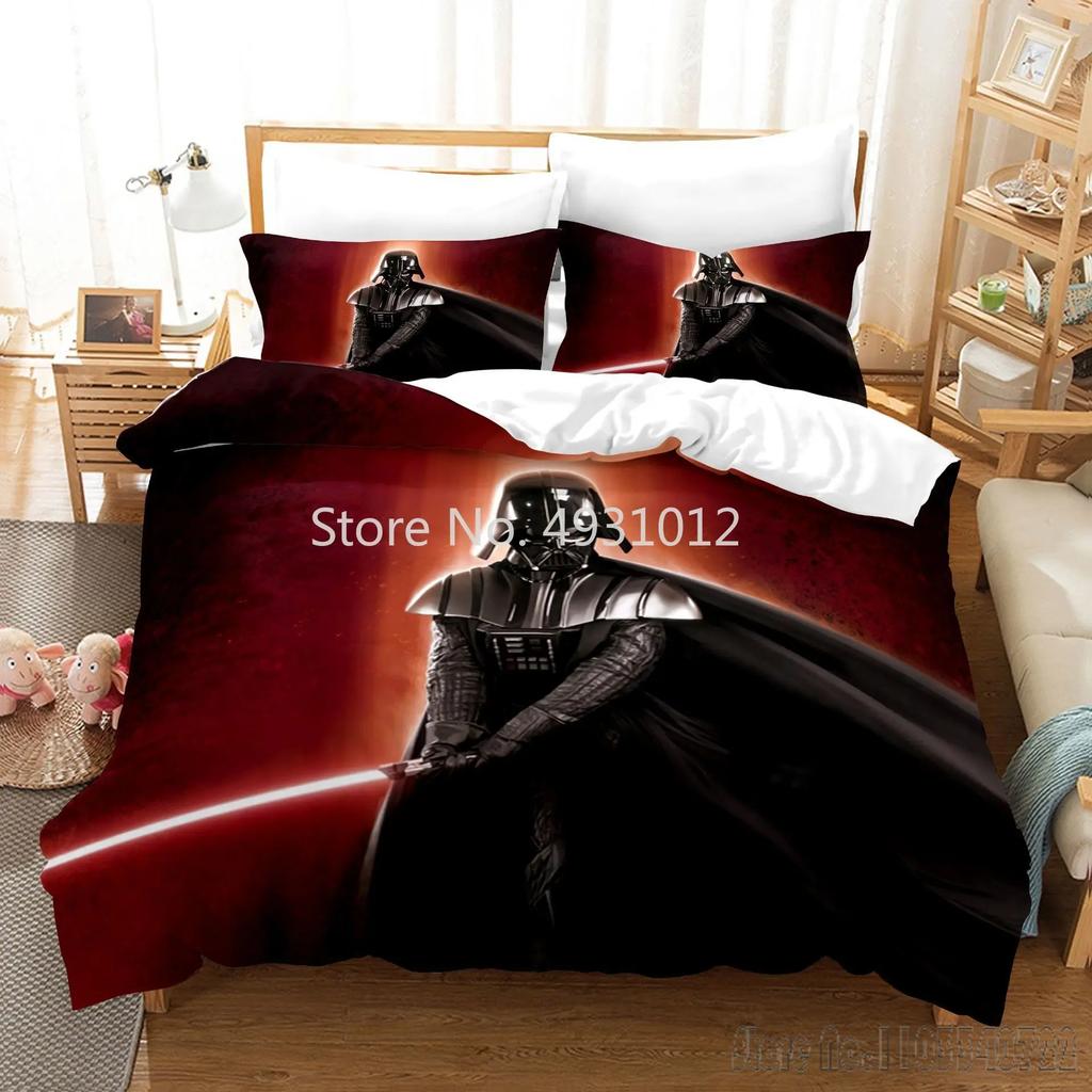 Anime 3D Printed Black Warrior Bedding Set Baby Duvet Cover Sets Bedclothes Twin Single King Kids Adult Gift