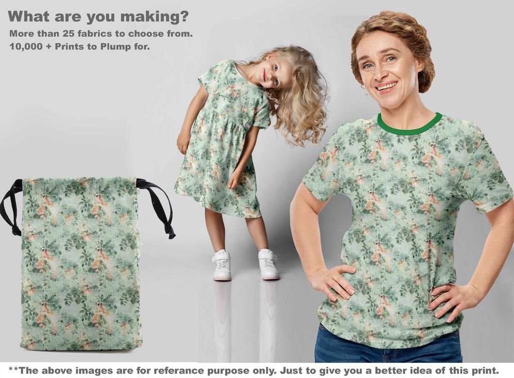 oneOone Bawełniana elastyczna zielona tkanina akwarelowa kwiatowa szycie rzemieślnicze projekty nadruki na tkaninie na jard 40 cali