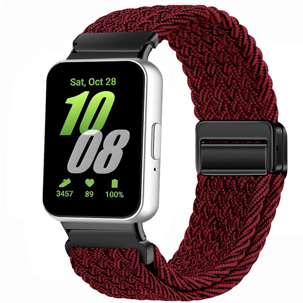 Magnetic Sport for Samsung Galaxy Fit 3 Watch Braided Strap Watchband for Samsung Galaxy Fit 3 Band Accessories Replacement