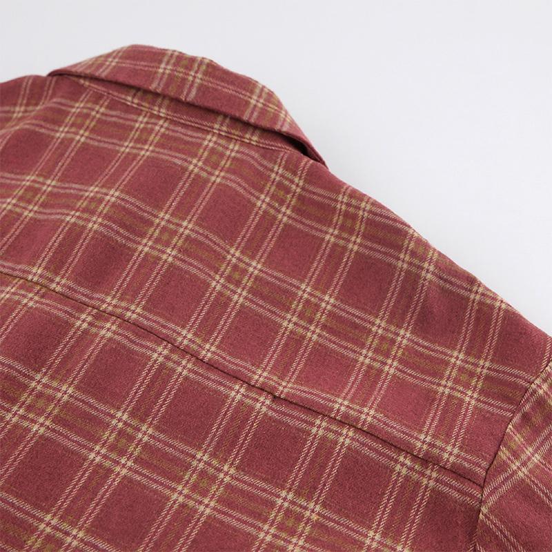 Chemises à carreaux vintage décontractées pour femmes, blouse ample à manches longues boutonnée sur le devant, printemps, surdimensionnée, classique, hauts high street