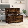 Chest In Smoked Oak Finish 100 X 42 X 46 Cm Wood Based Material