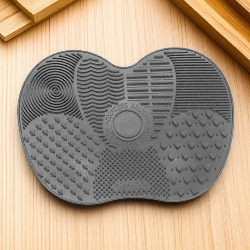 

Silicone Makeup Brush Cleaner Pad Scrubber Mat Effective Foundation Brush Cleaning Tool Easy Care Accessories чёрный