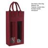 Double Wine Carrier Bag with Portable Handle Shockproof Heavy Duty Felt Reusable Wine Champagne Beer Bottle Tote Handbag Gift Bag