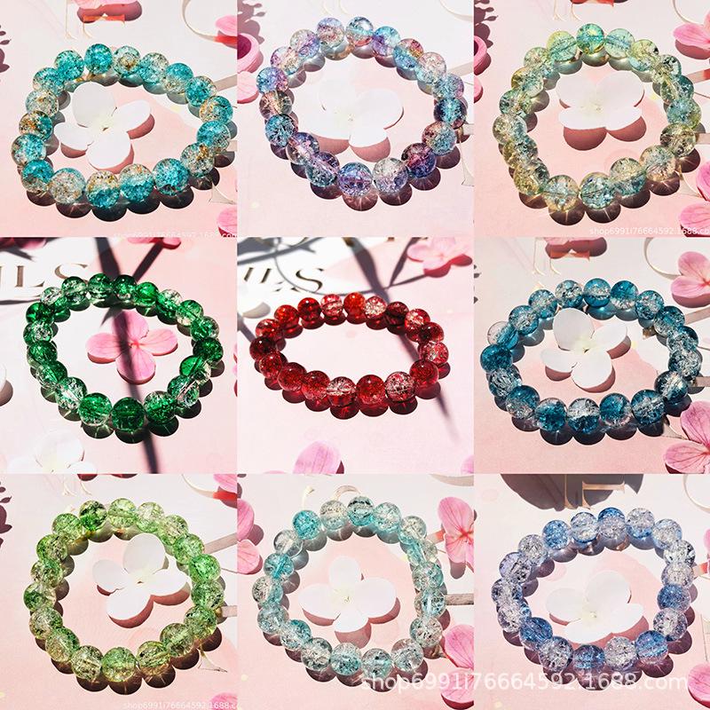 Two-Tone 10MM Popcorn Glass Bead Wrap Bracelet - Perfect Gift for Friends