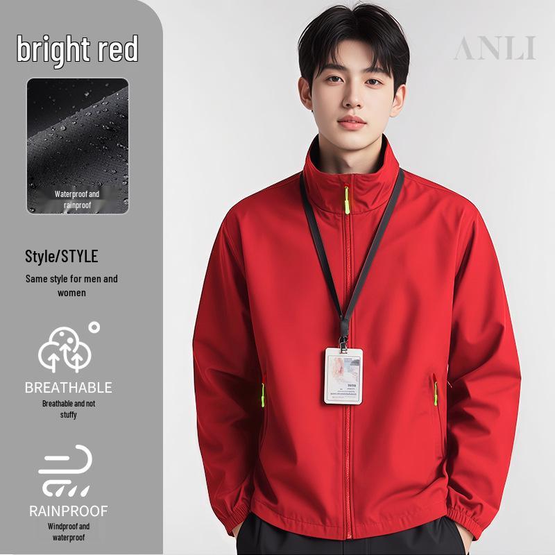 Men's Waterproof Windproof Stand Collar Work Jacket with Custom Logo for Autumn/Winter