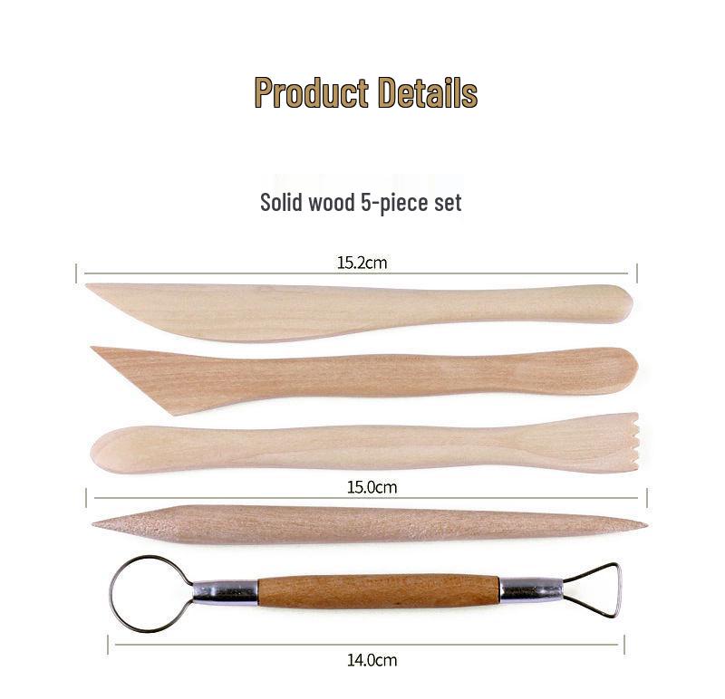24-Piece Clay Carving & Pottery Tool Set for DIY Projects