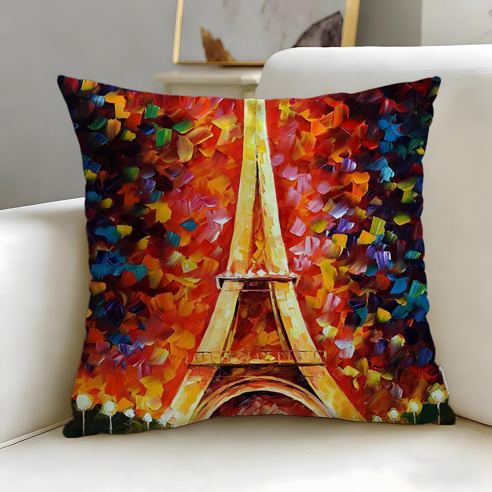 classic artist Leonid Afremov Cushion Cover Soft & Easy-Wash Pillow Case – Versatile for Couch, Bed, Travel and Office