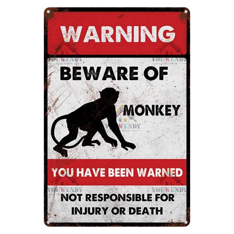 Vintage Warnung Vorsicht vor Tieren Wandposter, Honigbienen Metallblechschild, Retro Schildkröte, Wandkunstdekorationen, UW97