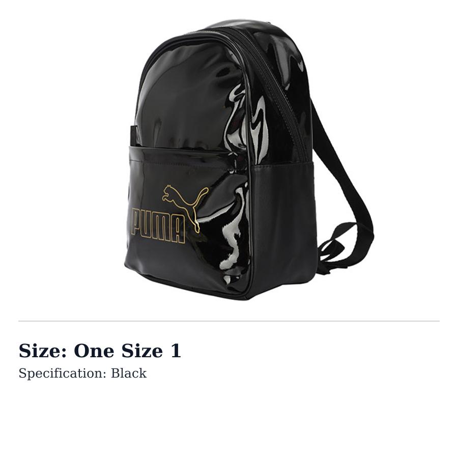 PUMA Leather Backpack Regular Unisex Black 077918-01 One Size 1