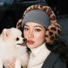 Soft Leopard Print Earmuffs Faux Fur Foldable Ear Covers Plush Ear Warmers  Teens