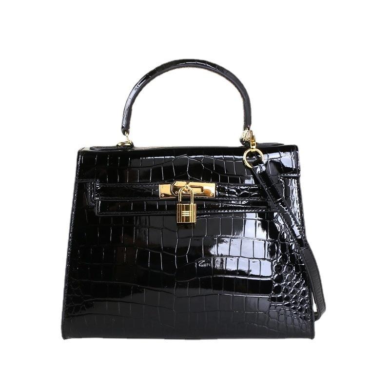 Bag Women'S Lychee Pattern Large-Capacity Handbag Color Matching Shoulder Messenger Bag Women'S Bag