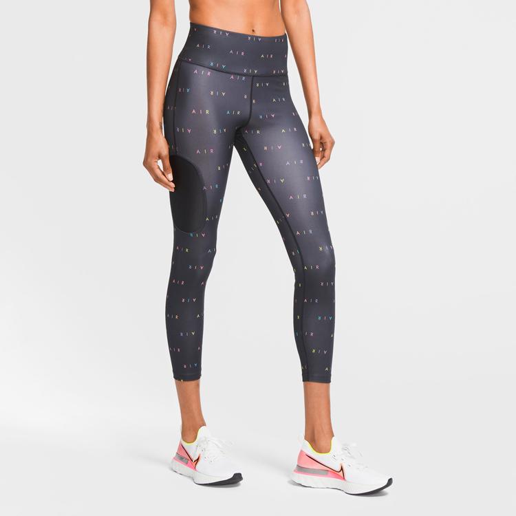 Nike Air 7/8 Running Tight Shark Fitness Pants Women Bottoms Black CU3096-010